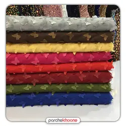 پارچه تور پروانه برجسته پارچه ساده وآستری تضمین کیفیت و اصالت کالا پارچه خونه