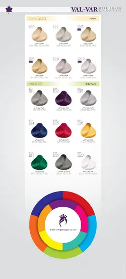 رنگ مو وال وار _ Val Var Hair Color