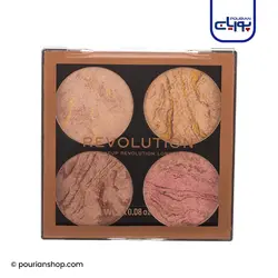 پالت هایلایتر و برنزر مدل چیک کیت رولوشن _ Palette Cheek Kit