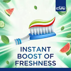 خمیر دندان رایحه هندوانه، خیار و نعناع آکوا فرش سنسیس ۷۵میل _ Aquafresh Senses Refreshing