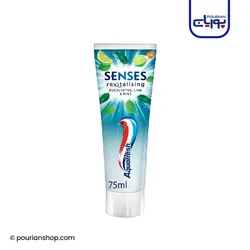 خمیر دندان رایحه اکالیپتوس، لیموترش و نعناع آکوا فرش سنسیس ۷۵میل _ Aquafresh Senses Revitalising