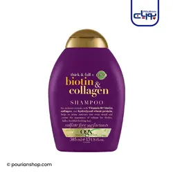 شامپو ضخیم کننده و حجم دهنده بیوتین و کلاژن اوجیکس 385 میل _ ogx biotin &amp; collagen