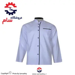 روپوش آشپزی آستین بلند مشکی سفید