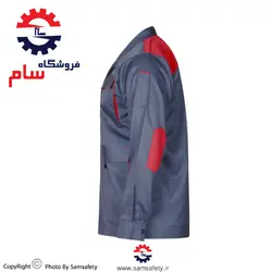 کاپشن شلوار( لباس کار ) بوفالو طوسی قرمز