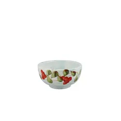 قیمت و خرید کاسه ماست زیرلعابی گل سرخی &mdash; سره گالری