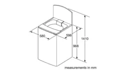 لباسشویی درب بالا 10کیلویی بوش WOE101S0GC