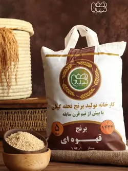 برنج قهوه ای هاشمی بسته 5 کیلویی - تحفه گیلان | فروشگاه آنلاین برنج و چای