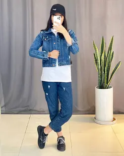 کت جین نیم تنه کد 1016