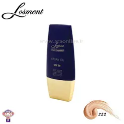 کرم پودر تیوپی SPF30 لوسمنت حاوی روغن آرگان و آلوئه ورا شماره L222  حجم 30 میلی لیتر