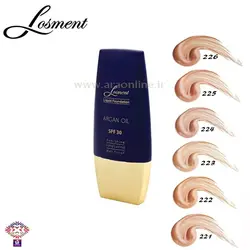 کرم پودر تیوپی SPF30 لوسمنت حاوی روغن آرگان و آلوئه ورا شماره L225  حجم 30 میلی لیتر