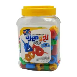 نخ و مهره رنگی‌رنگی 100 عددی