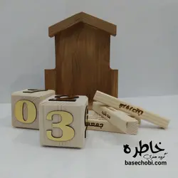 تقویم چوبی طرح کلبه
