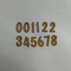 ست اعداد گاه شمار فونت دو