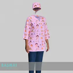 کلاه طرح دار زیبایی صورتی- ترگال