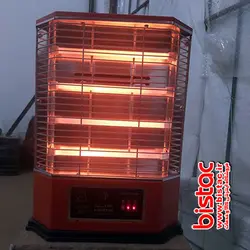 بخاری برقی ۴ شعله ایستاده فن دار پیراسته مدل AVA :