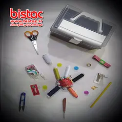 جعبه نخ و سوزن با لوازم خیاطی ( طرح لاکچری - پکیج جهیزیه )