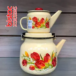 سرویس قوری و كتري لعابی  اصل روسی