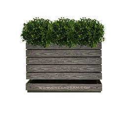 فلاور باکس چوب پلاست شاسی دار با سینی