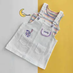 بیلر دامنی جین دخترانه با تاپ