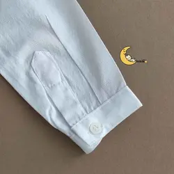 پیراهن زیردکمه با پاپیون سفید نوزادی پسرانه