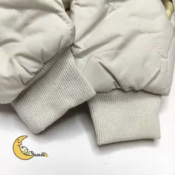 کاپشن دخترانه شیری زمستانی با یقه خز