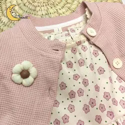 کت و سارافون مخمل گل گلی دخترانه