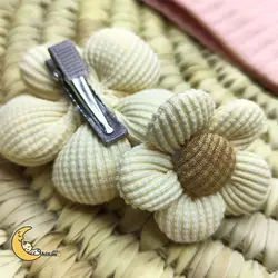 کت صورتی دخترانه و شلوار مام فیت کتان کرم