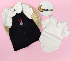 بادی نوزادی یقه ب ب سفید دخترانه