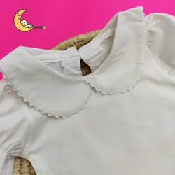 بادی نوزادی یقه ب ب سفید دخترانه