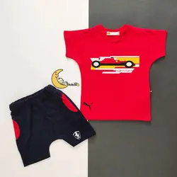 ست تیشرت پورشه و شورت پسرانه کد 3