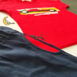 ست تیشرت پورشه و شورت پسرانه کد 3