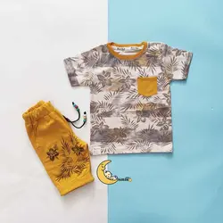ست تیشرت هاوایی و شلوارک پسرانه کد 10
