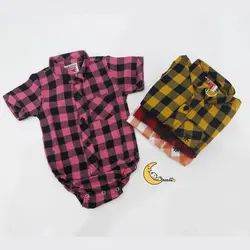 پیراهن مردانه چهارخانه زیر دکمه