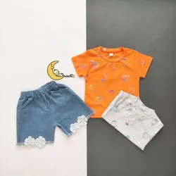 ست تیشرت هولوگرامی و شورت دخترانه کد 2