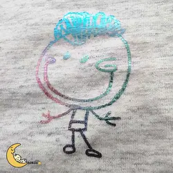 ست تیشرت هولوگرامی و شورت دخترانه کد 2