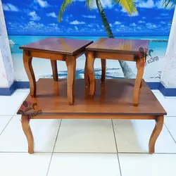میز جلو مبلی و عسلی صفحه چوب مستطیل