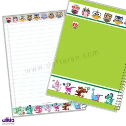 دفتر 100 برگ سیمی طلقی حاشیه دار 7185 | فروشگاه اینترنتی دفتران