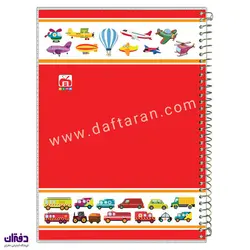 دفتر 100 برگ سیمی طلقی حاشیه دار 7185 | فروشگاه اینترنتی دفتران