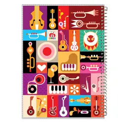 دفتر 100 برگ سیمی طلقی طرحدار 7112 | فروشگاه اینترنتی دفتران