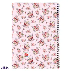 دفتر 60 برگ سیمی طلقی حاشیه دار طرح گل 7696 | فروشگاه اینترنتی دفتران