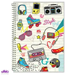 دفتر دو خط 60 برگ سیمی طلقی نهال آلما 7632