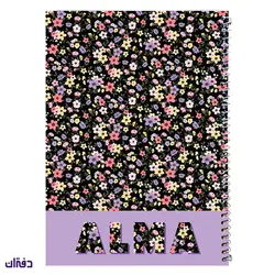 دفتر 40 برگ سیمی طلقی حاشیه دار طرح گل 7496 | فروشگاه اینترنتی دفتران