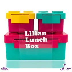 مشخصات و قیمت ظرف غذای 3 تکه کودک لیلیان مدل پازل | فروشگاه اینترنتی دفتران