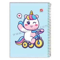 دفتر 50 برگ سیمی طلقی جایزه حاشیه‌دار کارتونی نهال 7595 | فروشگاه اینترنتی دفتران