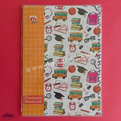 دفتر شطرنجی 60 برگ یک سانتیمتری سیمی طلقی 7659 | فروشگاه اینترنتی دفتران