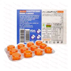 آبنبات اکالیپتوس طعم پرتقال سیم سیم 12 عددی