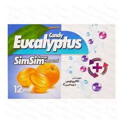 آبنبات اکالیپتوس طعم پرتقال سیم سیم 12 عددی