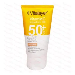 کرم ضد آفتاب SPF50+ حاوی ویتامین C بژ طبیعی ویتالیر 40 میلی لیتر