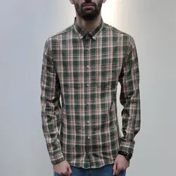 پیراهن چهارخانه پنبه ای pk