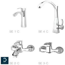 ست شیرآلات کیان مدل سوین کروم